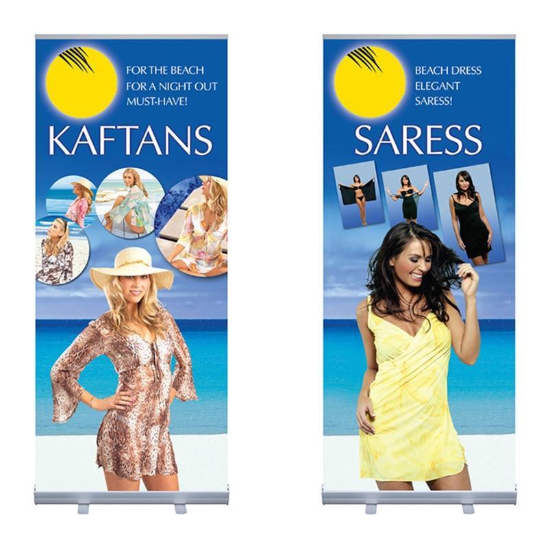 Free Shipping Design 80x200cm Economy Standard Roll Up Stand Show Display Standard Aluminum Retractable Custom banner | Fugo Best