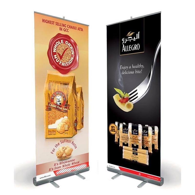 Free Shipping Design 80x200cm Economy Standard Roll Up Stand Show Display Standard Aluminum Retractable Custom banner | Fugo Best