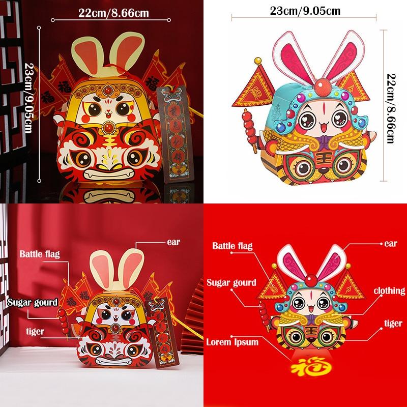 2023 Chinese New Year Rabbit Projection Lanterns DIY Handmade Material Bag Childrens Hand Lanterns Home Spring Festival Decors | Fugo Best