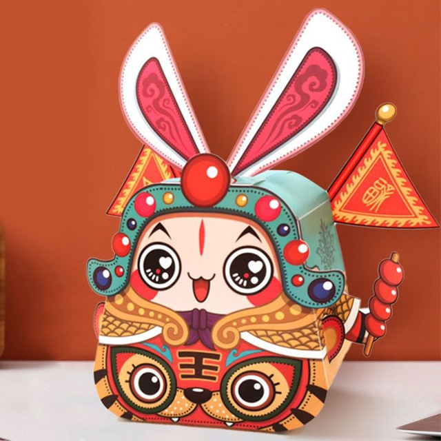 2023 Chinese New Year Rabbit Projection Lanterns DIY Handmade Material Bag Childrens Hand Lanterns Home Spring Festival Decors | Fugo Best