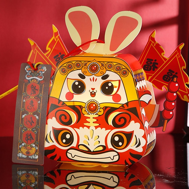 2023 Chinese New Year Rabbit Projection Lanterns DIY Handmade Material Bag Childrens Hand Lanterns Home Spring Festival Decors | Fugo Best