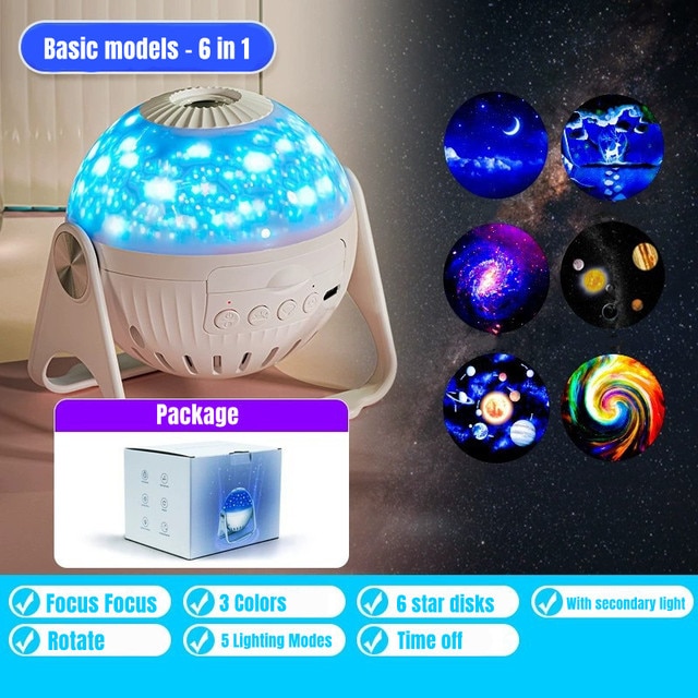 Galaxy Projector-Star projector-360 Degree Auto Rotation-Timed Starry Planetarium Projector -Night Light-Unique Gift for Kids | Fugo Best