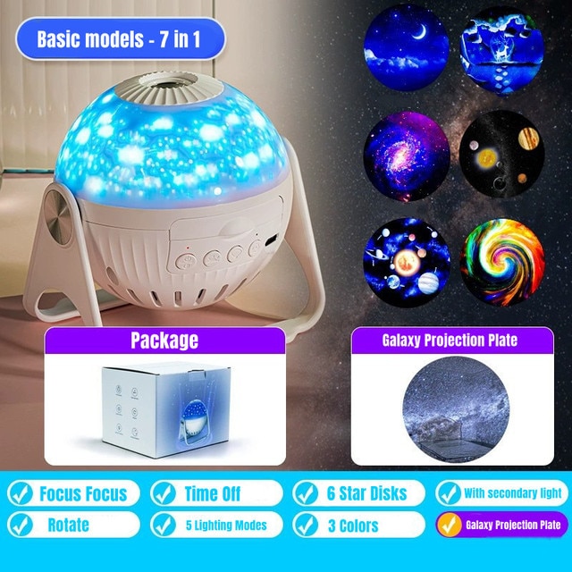 Galaxy Projector-Star projector-360 Degree Auto Rotation-Timed Starry Planetarium Projector -Night Light-Unique Gift for Kids | Fugo Best