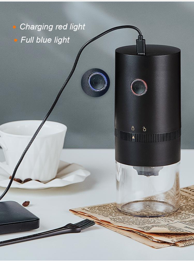 Portable Electric Coffee Grinder with TYPE-C USB Charging and