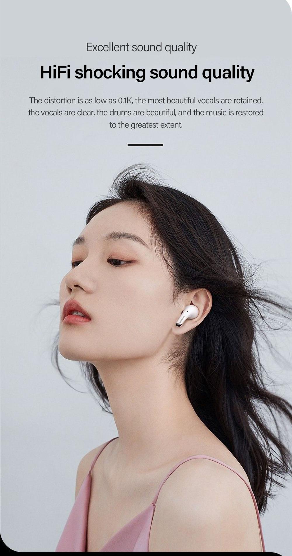 Lenovo LP5 TWS Bluetooth Earphone 9D Stereo HiFi Sports Waterproof Wireless Earbuds for iPhone 13 Xiaomi Bluetooth Headphones | Fugo Best