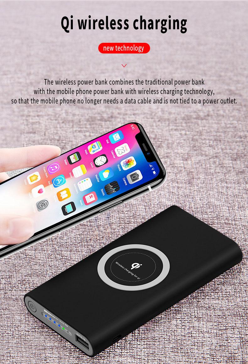 30000mAh Wireless Power Bank Fast Charging Powerbank Portable Charger External Battery for iPhone Xiaomi | Fugo Best