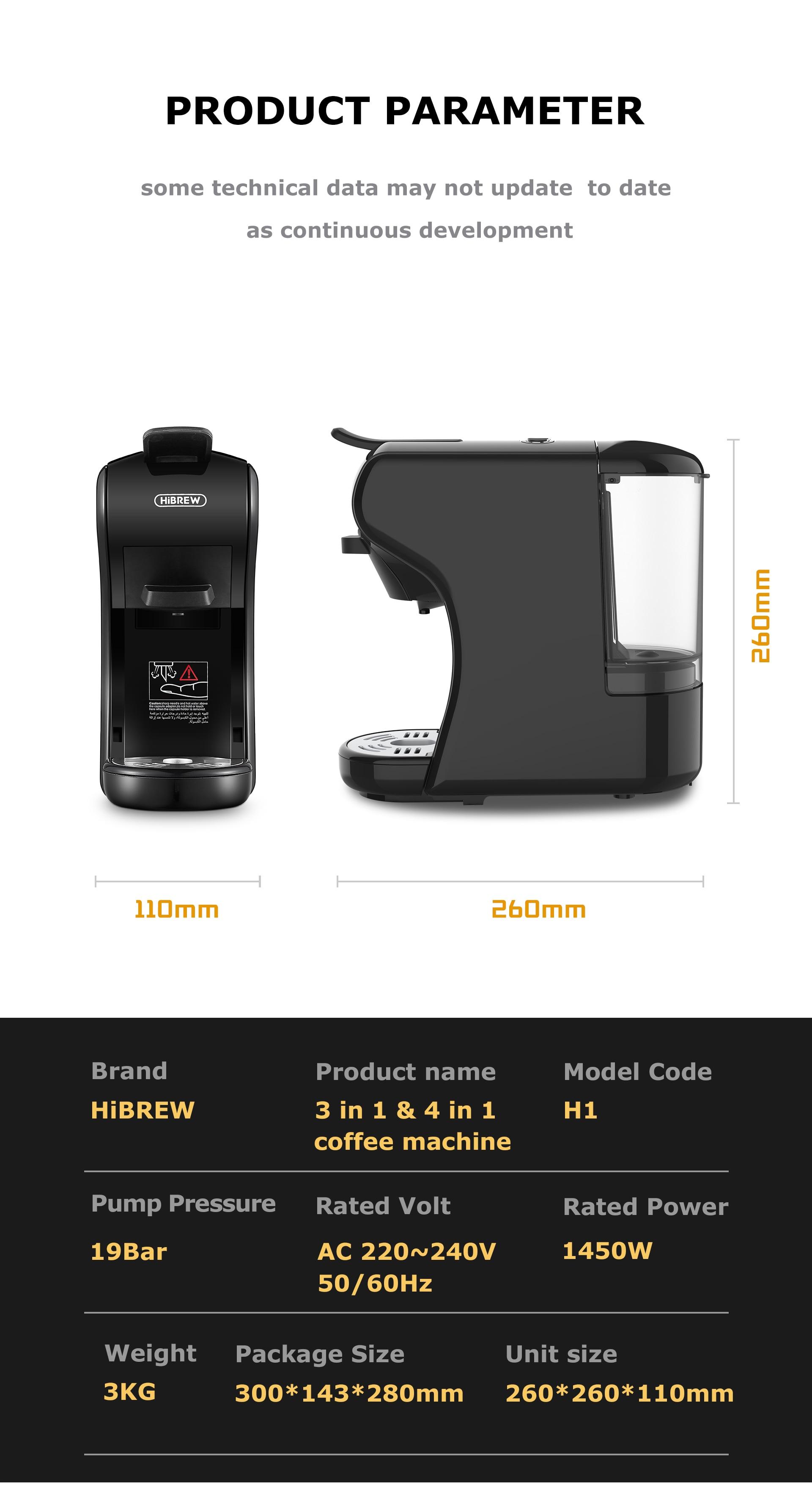 Coffee Machine 19 Bar 3in14in1 Multiple Capsule Espresso Cafetera