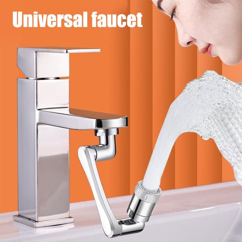 Stainless steel Universal 1080 Swivel Robotic Arm Swivel Extension Faucet Aerator Kitchen Sink Faucet Extender 2Water Flow Mode | Fugo Best