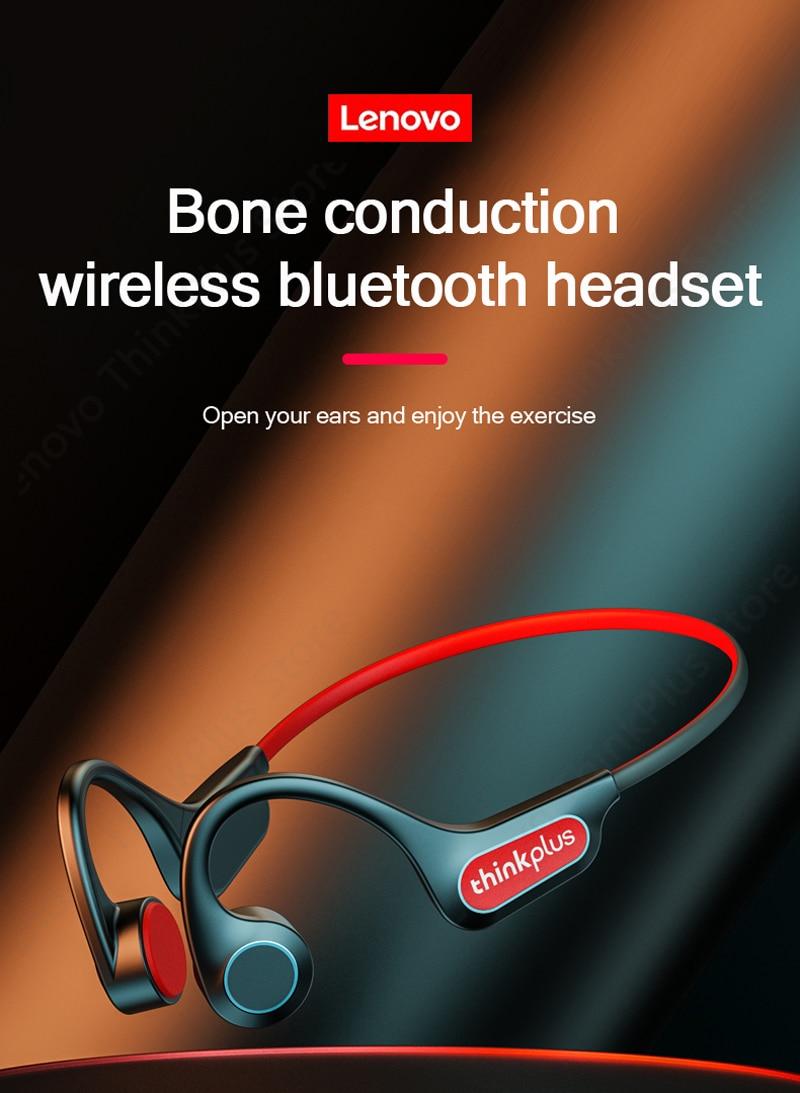 Lenovo Bone Conduction Earphones X3 Pro Bluetooth Hifi Ear-hook Wireless Headset with Mic Waterproof Earbud | Fugo Best