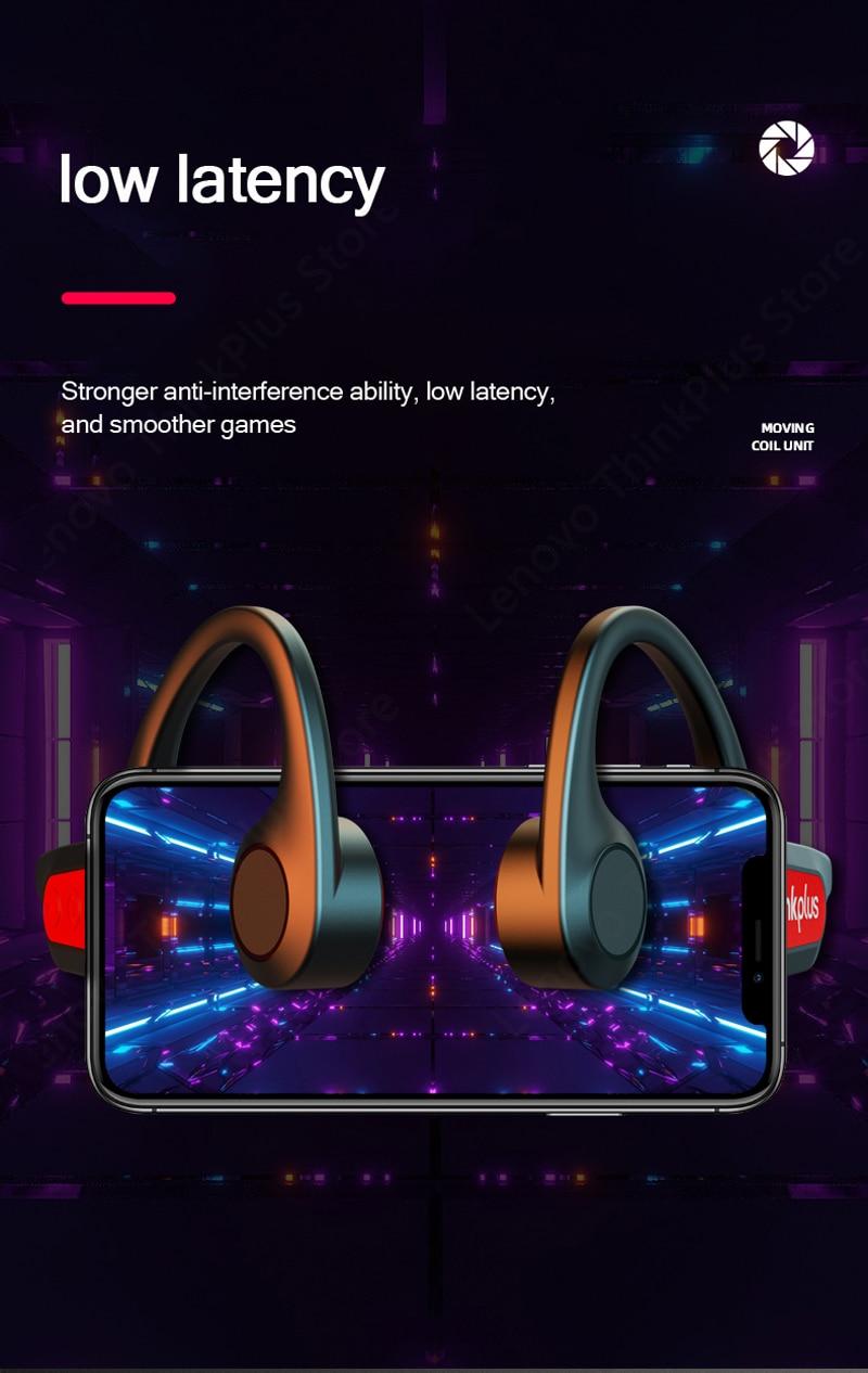 Lenovo Bone Conduction Earphones X3 Pro Bluetooth Hifi Ear-hook Wireless Headset with Mic Waterproof Earbud | Fugo Best