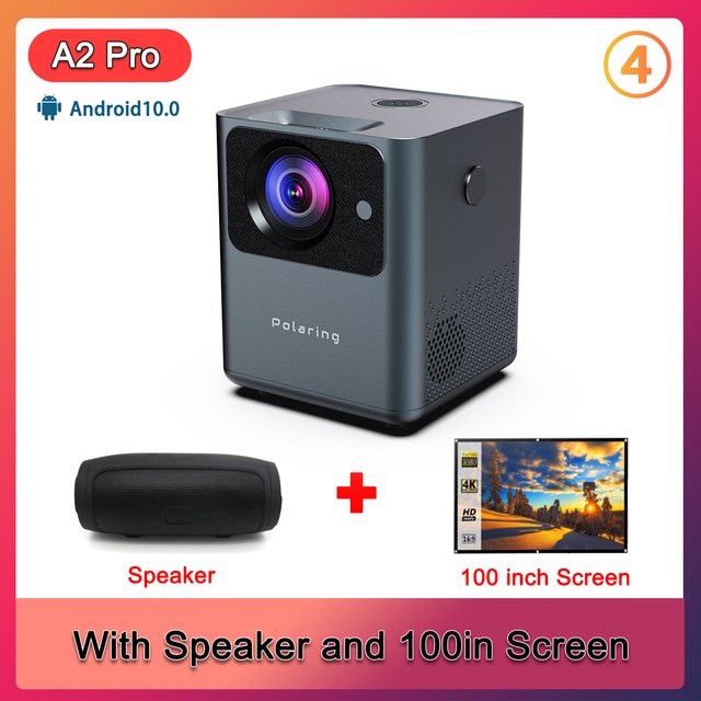 Polaring A2pro Digital Projector 1080P 4D Keystone Android System 5GWIFI Video Projetor 180ANSI 9000Lumes Home Camping Proyector | Fugo Best