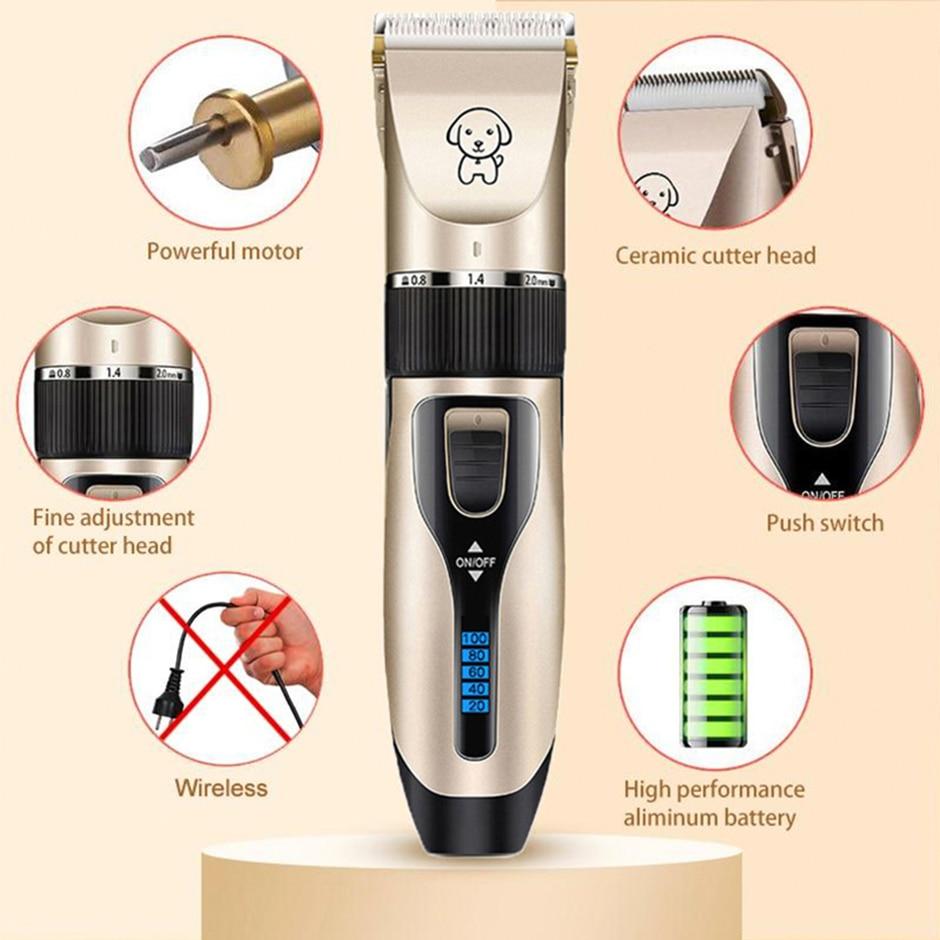 Dog Clipper Dog Hair Clippers Grooming Haircut Trimmer Shaver Set Pets Cordless Rechargeable Professional | Fugo Best