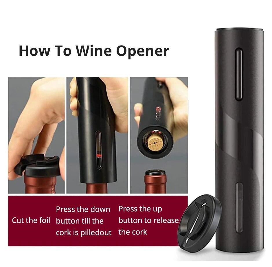 Electric Bottle Opener for Red Wine Foil Cutter Automatic Red Wine Openers Kitchen Accessories Gadgets Bottle Opener | Fugo Best