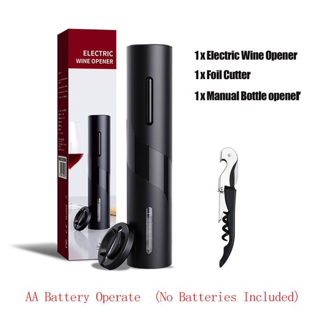 Electric Wine Bottle Opener Set Battery Operated Upgraded Automatic Corkscrew ABS Opener Kitchen Gadgets Accessories Bar Tools | Fugo Best