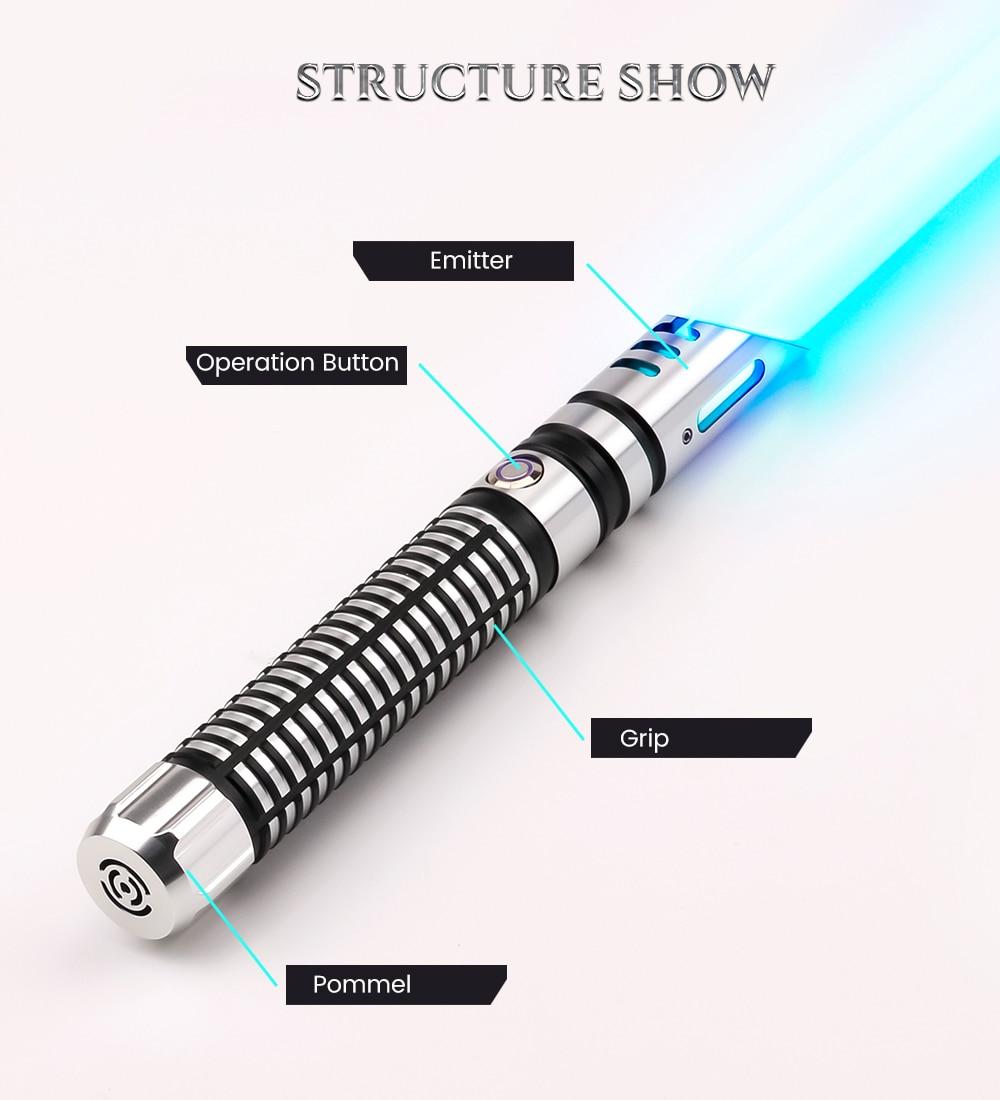 TXQSABER Lightsaber Neo Pixel Heavy Dueling RGB Laser Sword Metal Hilt Smooth Swing Blaster Cosplay Jedi Luminous Kids Toys | Fugo Best