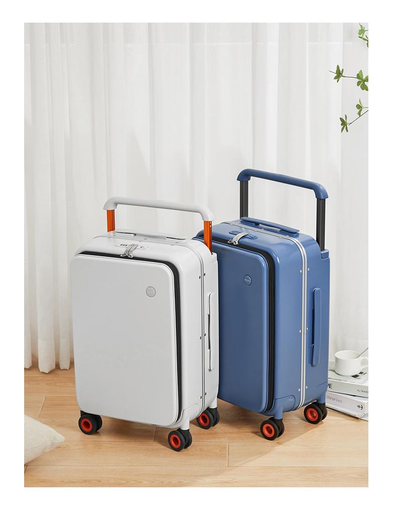 Mixi 2022 New Design Wide Handle Suitcase Men Carry-On Luggage Women Travel Trolley Case 20 Inch Cabin PC Aluminum Frame M9275 | Fugo Best