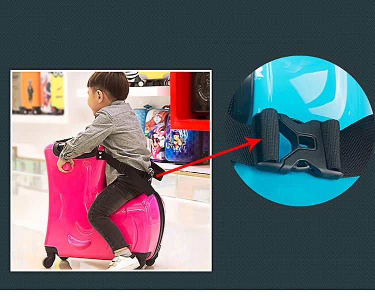 New Kids Riding Trojanl Luggage Hot Boys Girls Travel Trolley Alloy Children Sitting Rolling Luggage Suitcase Spinner Wheels | Fugo Best