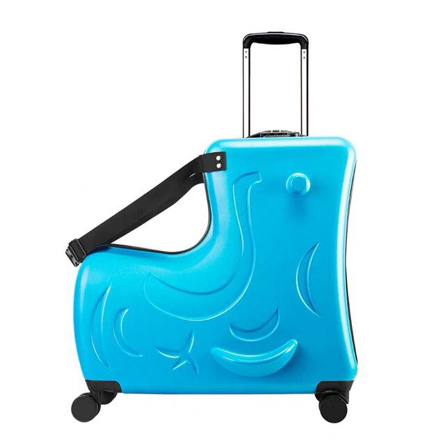 New Kids Riding Trojanl Luggage Hot Boys Girls Travel Trolley Alloy Children Sitting Rolling Luggage Suitcase Spinner Wheels | Fugo Best