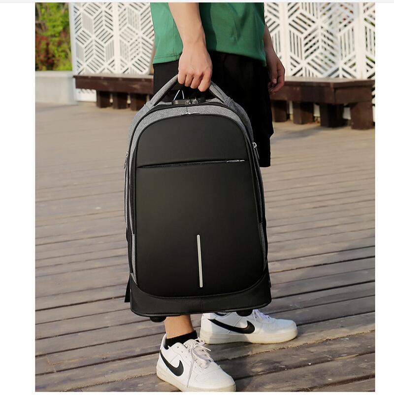 Rolling Luggage backpack 18 Inch School Trolley Bag wheeled backpack Bags with wheels Travel Trolley Bag for school teenagers | Fugo Best