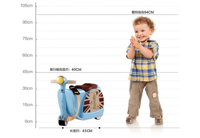 Children Travel luggage locker boy girl Can sit to ride car toy Accept 50KG baby Multifunction creative suitcase kids Drag box | Fugo Best