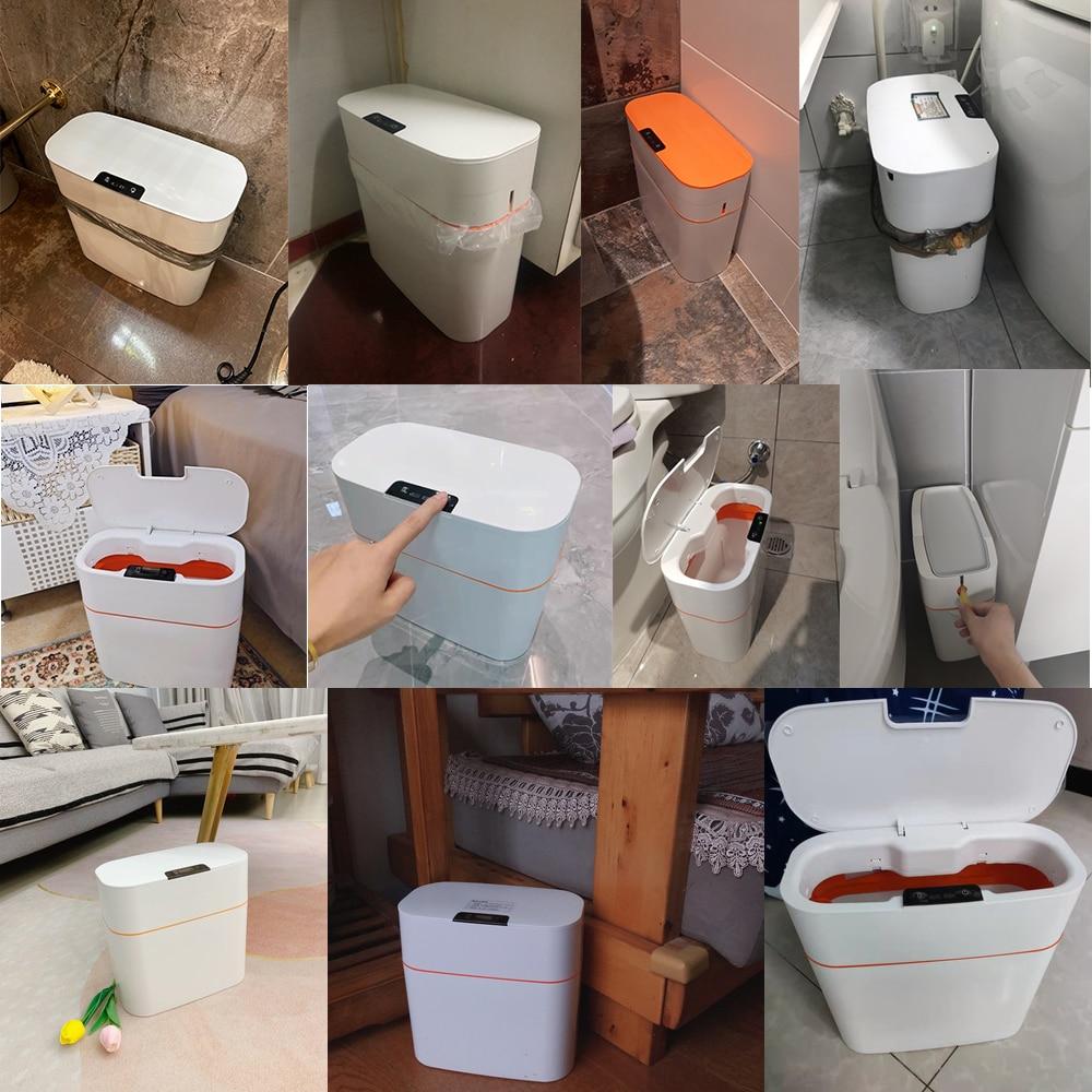 Automatic Sensor Trash Can Toilet Kitchen Dumpster Smart Bathroom Household Waterproof Induction Garbage Bin Bucket Wastebasket | Fugo Best