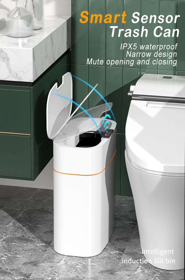 Automatic Sensor Trash Can Toilet Kitchen Dumpster Smart Bathroom Household Waterproof Induction Garbage Bin Bucket Wastebasket | Fugo Best