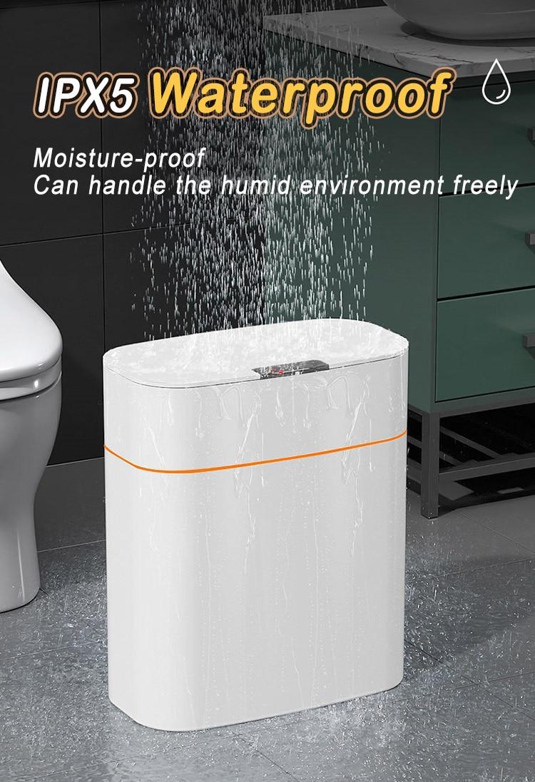 Automatic Sensor Trash Can Toilet Kitchen Dumpster Smart Bathroom Household Waterproof Induction Garbage Bin Bucket Wastebasket | Fugo Best