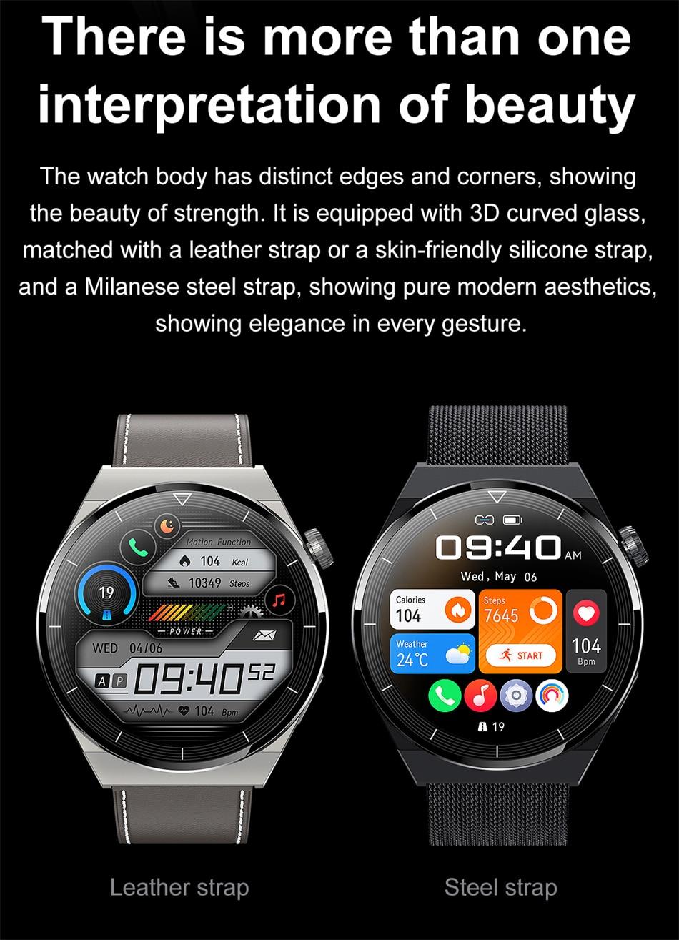 For Huawei Xiaomi NFC Smart Watch Men GT3 Pro AMOLED 390*390 HD Screen Heart Rate Bluetooth Call IP68 Waterproof SmartWatch 2023 | Fugo Best