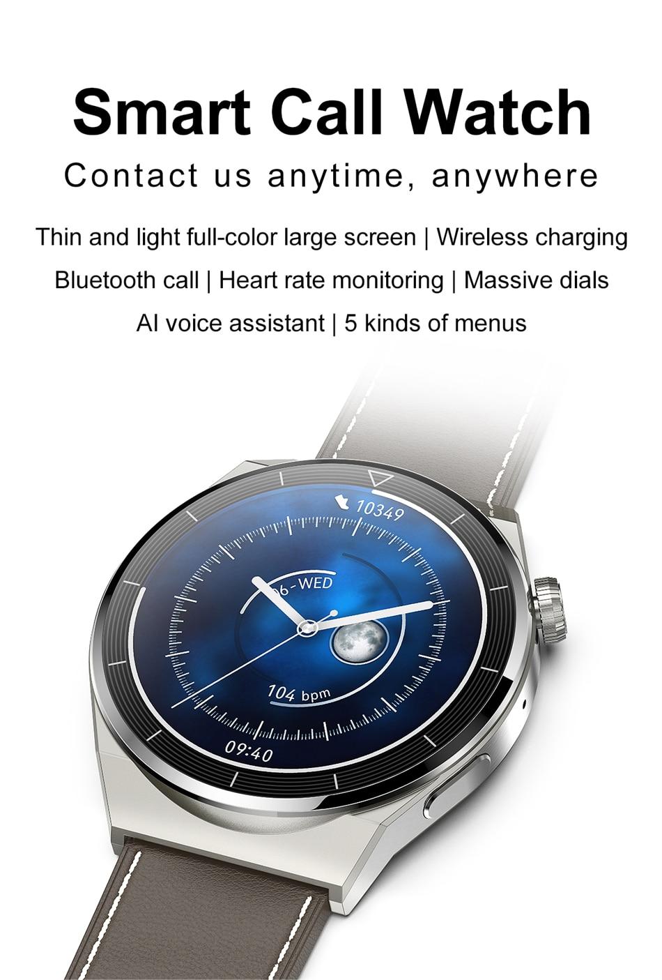 For Huawei Xiaomi NFC Smart Watch Men GT3 Pro AMOLED 390*390 HD Screen Heart Rate Bluetooth Call IP68 Waterproof SmartWatch 2023 | Fugo Best