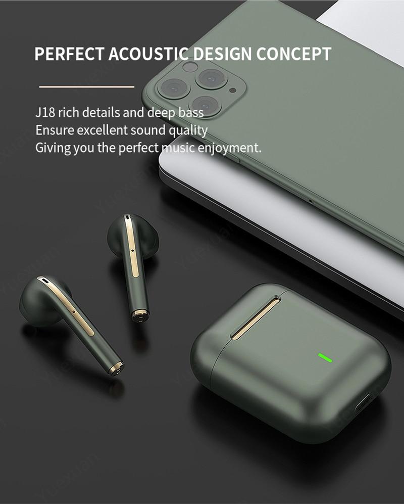 Xiaomi J18 Earbuds True Wireless Earphone Noise Cancelling Bluetooth Headset HD Business Headphone InEar Handsfree With Mic | Fugo Best