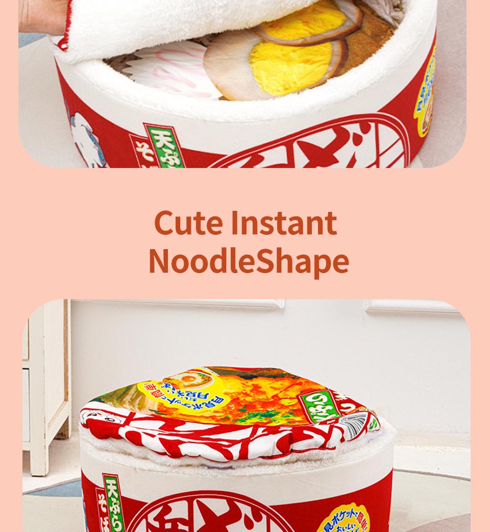 Pet Dog Cat House Kennel Super Large Instant Noodle Warm Dog Cat Nest Beds Cushion Udon Cup Noodle Pet Bed Cozy Nest | Fugo Best