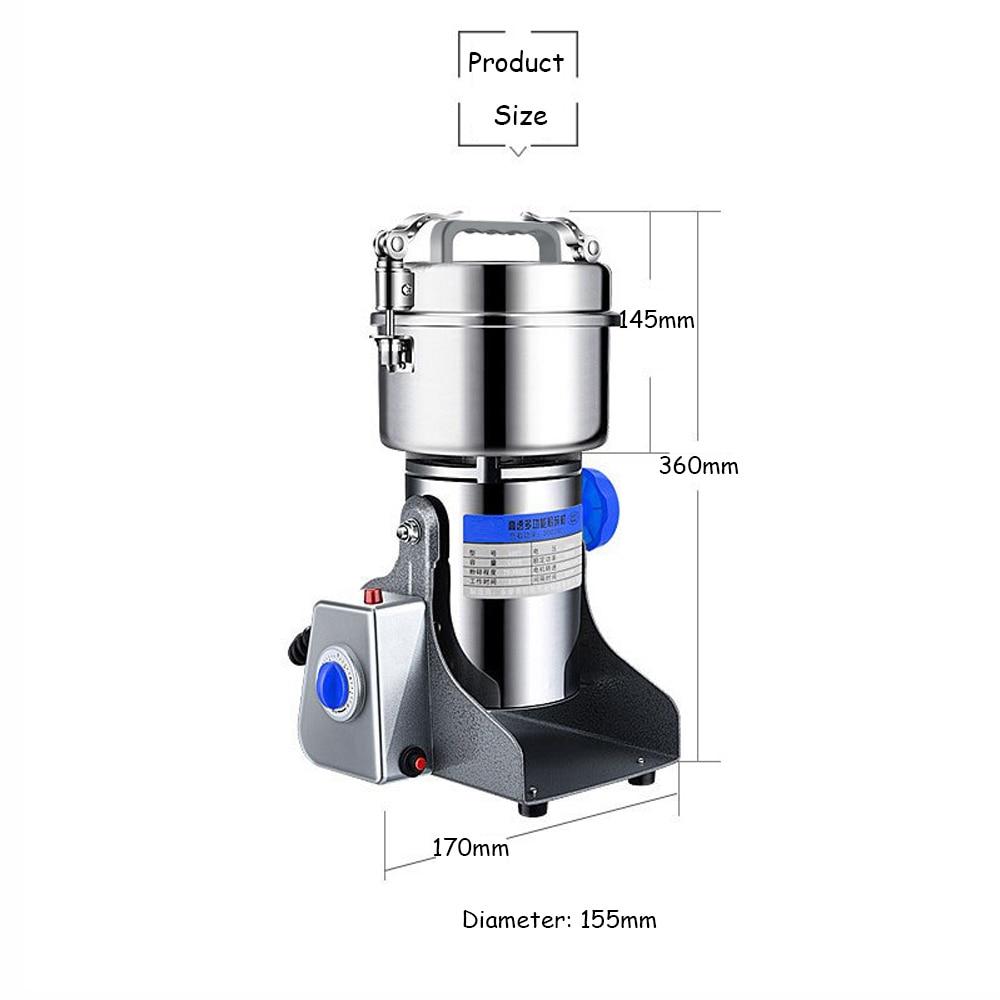 800G Electric Grain Grinder Stainless Steel Grinding Machine for