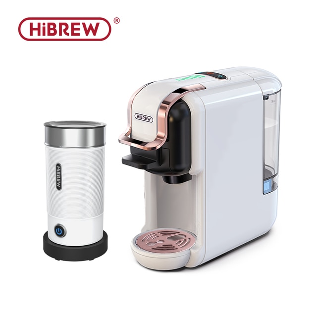 HiBREW Multiple Capsule Coffee Machine, Hot Cold Dolce Gusto Milk Nespresso Capsule ESE Pod Ground Coffee Cafeteria 19Bar 5 in 1 | Fugo Best