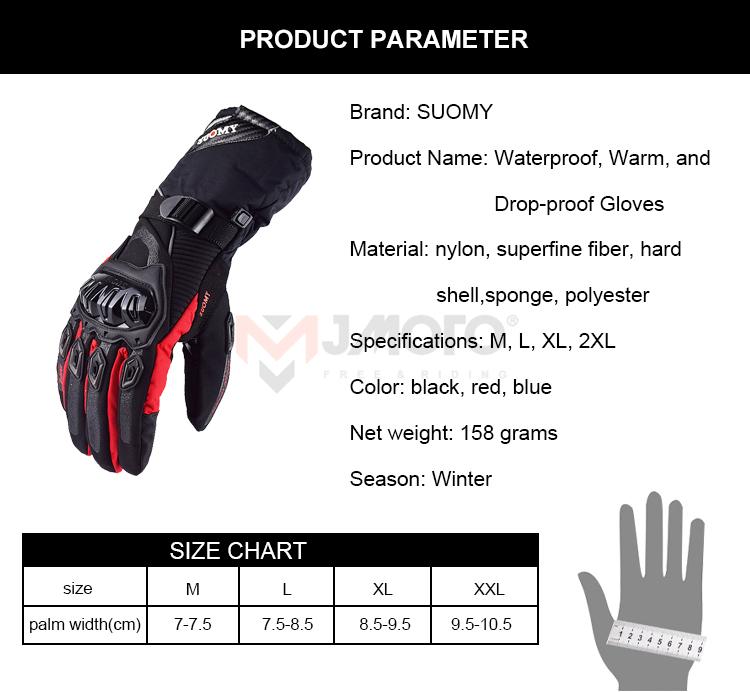 SUOMY Winter Motorcycle Racing Gloves Warm Windproof Motorbike Motorcyclist Gloves Reflective Touch Screen Function Moto Glove | Fugo Best