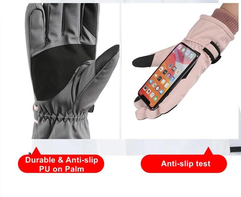 Autumn Winter Outdoor Skiing Gloves Women Warm Waterproofanti-Skid Wear-Resistant Winter CyclingTouch Screen Skiing Gloves | Fugo Best