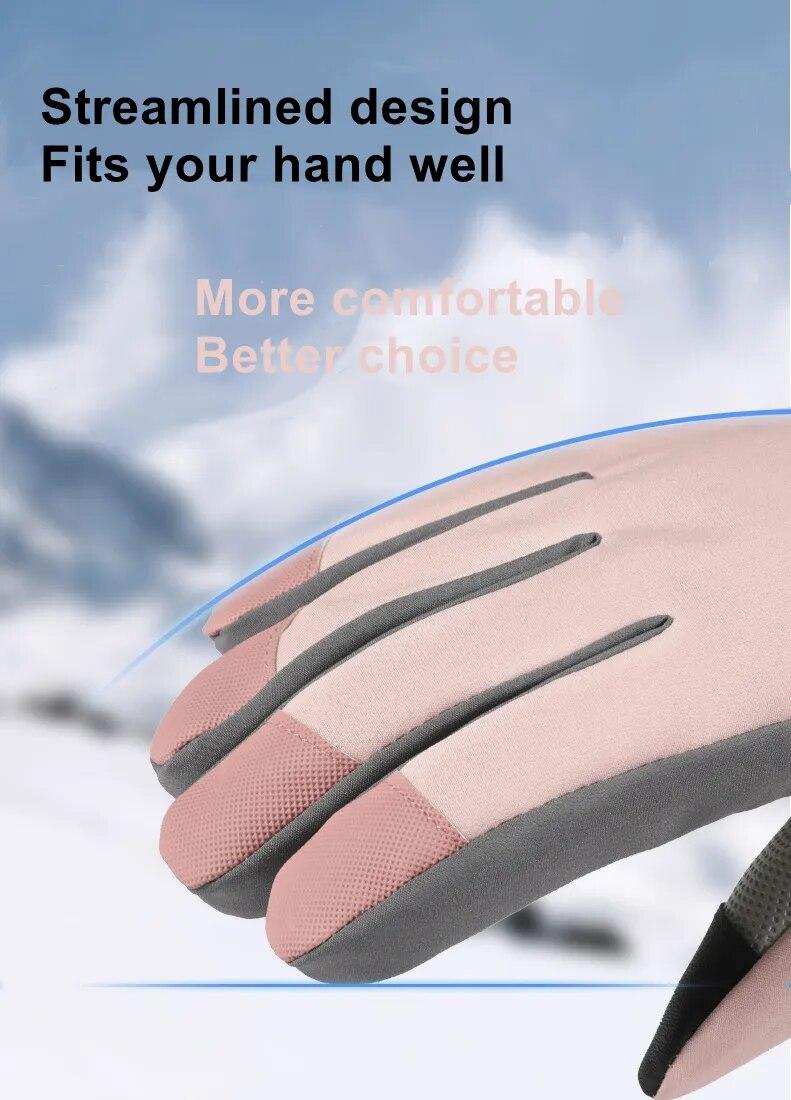 Autumn Winter Outdoor Skiing Gloves Women Warm Waterproofanti-Skid Wear-Resistant Winter CyclingTouch Screen Skiing Gloves | Fugo Best