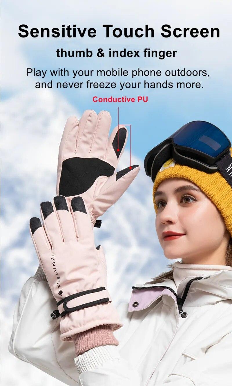 Autumn Winter Outdoor Skiing Gloves Women Warm Waterproofanti-Skid Wear-Resistant Winter CyclingTouch Screen Skiing Gloves | Fugo Best