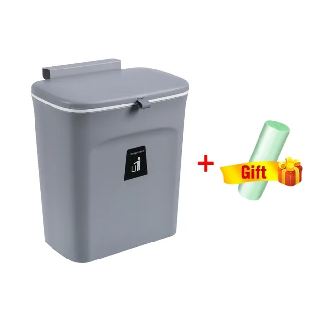 JYPS Hanging Trash Can For Kitchen Large Capacity Kitchen Recycling Garbage basket Bathroom Wall Mounted Trash Bin with lid | Fugo Best