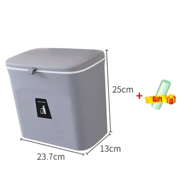 JYPS Hanging Trash Can For Kitchen Large Capacity Kitchen Recycling Garbage basket Bathroom Wall Mounted Trash Bin with lid | Fugo Best