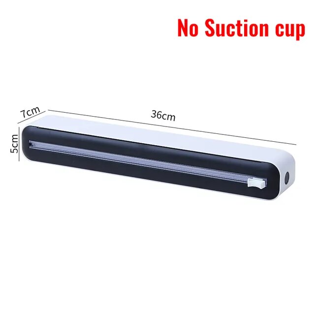 2 In 1 Food Film Dispenser Magnetic Wrap Dispenser With Cutter Storage Box Aluminum Foil Stretch Film Cutter Kitchen Accessories | Fugo Best