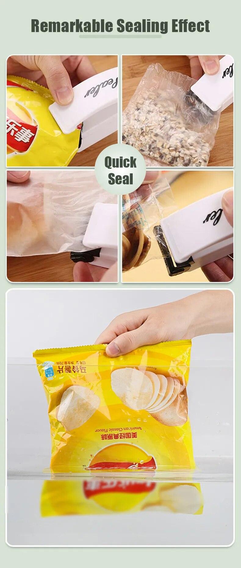 Plastic Heat Bag Sealer Food Packaging Sealing Machine Portable Snack Bag Sealing Clip Kitchen Storage Accessories Home Gadgets | Fugo Best