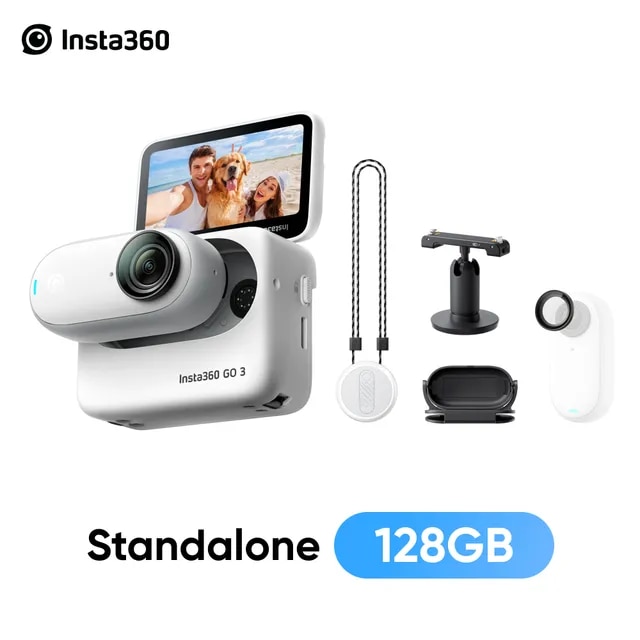 Insta360 NEW GO 3 Tiny Action Camera ??Standalone Version for 32/64/128GB, Mount Anywhere, 2.7K POV. | Fugo Best