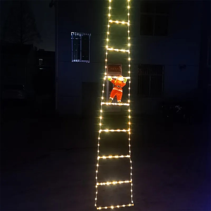 3M Santa Claus Climbing Ladder Light Christmas Decorations 2024 Waterproof Light for Indoor Outdoor Christmas Decor Navidad 2023 | Fugo Best