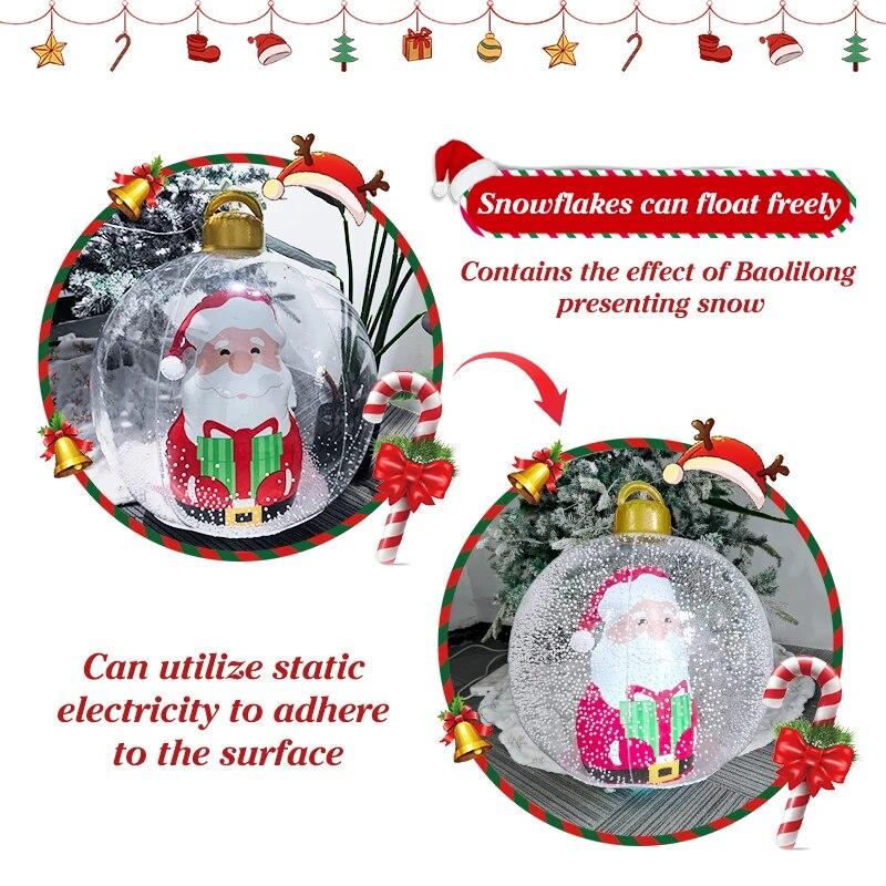 55cm Inflatable Christmas Ball With Light PVC Giant Large Balls For Outdoor Indoor Yard Garden Party Christmas Decoration Gift | Fugo Best