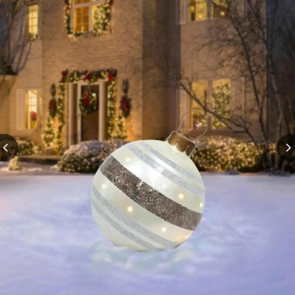 60CM Christmas Inflatable Decorated Balls Christmas Spheres Outdoor PVC Christmas Decoration Toy Ball Navidad Tree Decorations | Fugo Best