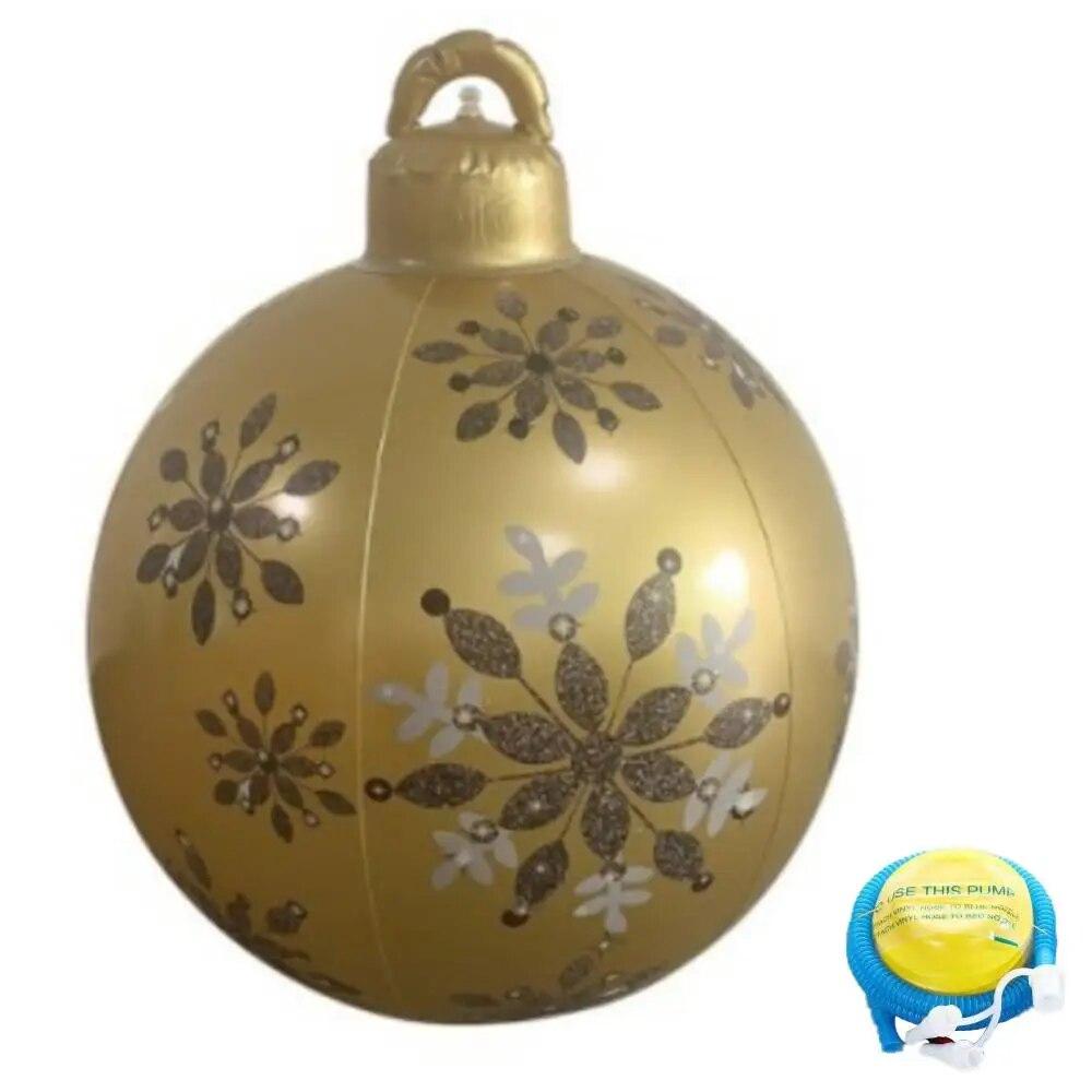 60CM Christmas Inflatable Decorated Balls Christmas Spheres Outdoor PVC Christmas Decoration Toy Ball Navidad Tree Decorations | Fugo Best