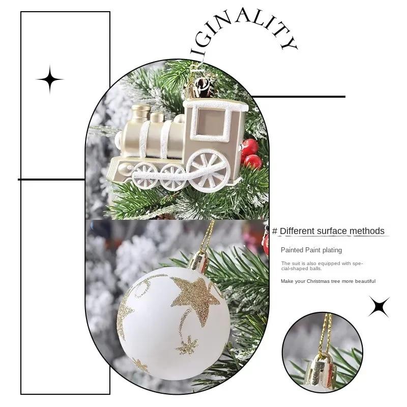 Christmas Tree Ball Ornaments Snowflake Snowman Star Hanging Pendants Noel Navidad Home Decoration 2024 New Year Gift | Fugo Best