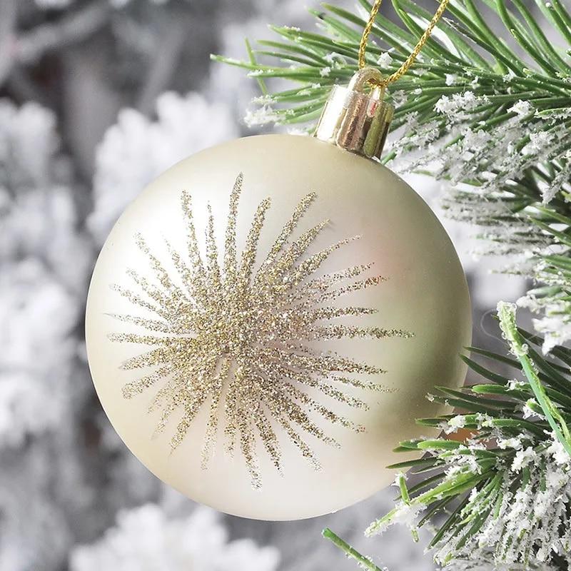 Christmas Tree Ball Ornaments Snowflake Snowman Star Hanging Pendants Noel Navidad Home Decoration 2024 New Year Gift | Fugo Best