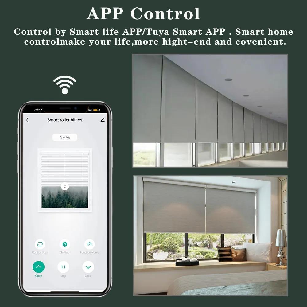 WiFi Mini Motorize Roller Blind Motor 25mm Tuya Smartlife Ap Shutter Shade Engine 38 Tubular Voice Smart Control Home Automation | Fugo Best