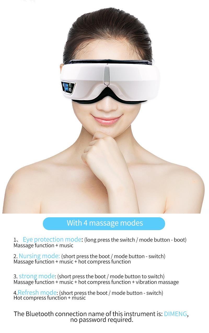 Eye Massager With Heat Smart Airbag Vibration Eye Care Compress Bluetooth Eye Massage Relax Migraines Relief Improve Sleep | Fugo Best